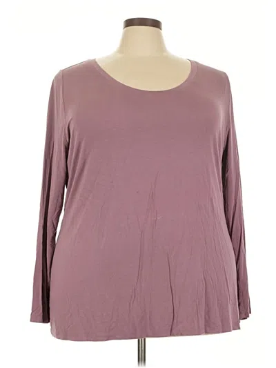 Pre-owned Ava & Viv 3/4 Sleeve T-shirt In Burgundy