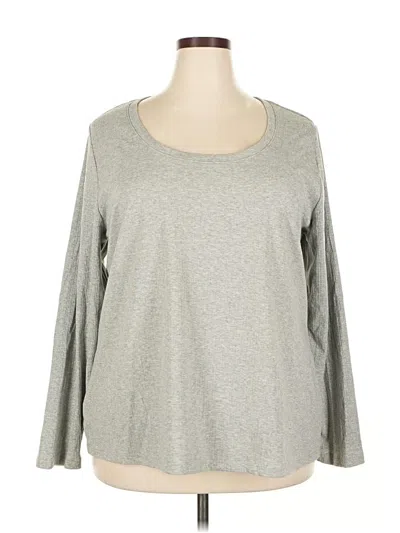 Pre-owned Ava & Viv 3/4 Sleeve T-shirt In Gray