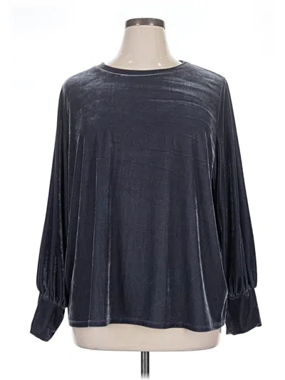 Pre-owned Ava & Viv 3/4 Sleeve T-shirt In Gray