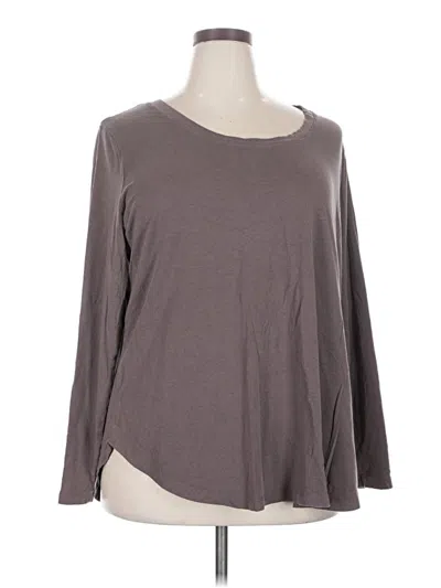 Pre-owned Ava & Viv 3/4 Sleeve T-shirt In Gray