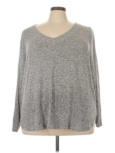 Pre-owned Ava & Viv 3/4 Sleeve T-shirt In Gray