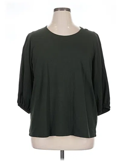 Pre-owned Ava & Viv 3/4 Sleeve T-shirt In Green