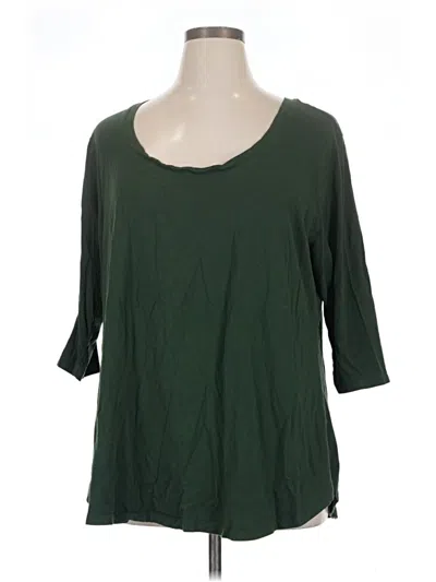 Pre-owned Ava & Viv 3/4 Sleeve T-shirt In Green