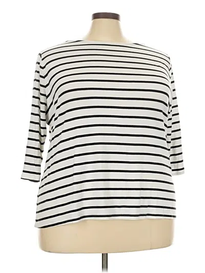 Pre-owned Ava & Viv 3/4 Sleeve T-shirt In Ivory