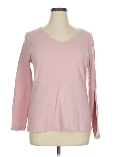 Pre-owned Ava & Viv 3/4 Sleeve T-shirt In Pink