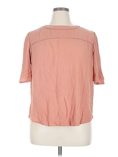 Pre-owned Ava & Viv 3/4 Sleeve T-shirt In Pink