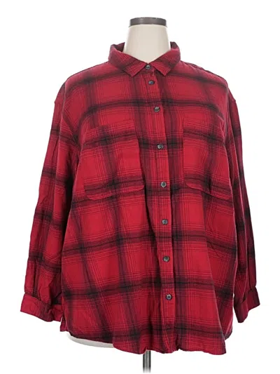 Pre-owned Ava & Viv 3/4 Sleeve T-shirt In Red