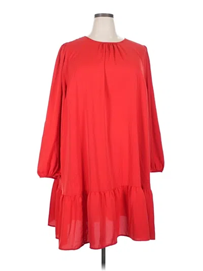 Pre-owned Ava & Viv 3/4 Sleeve T-shirt In Red