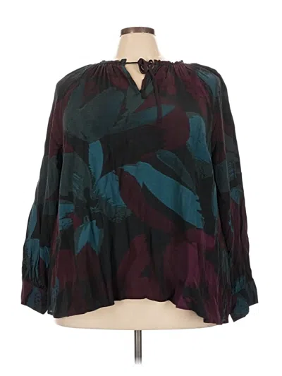 Pre-owned Ava & Viv 3/4 Sleeve T-shirt In Teal