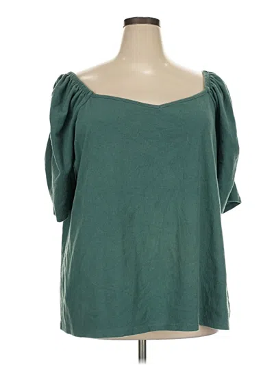Pre-owned Ava & Viv 3/4 Sleeve T-shirt In Teal