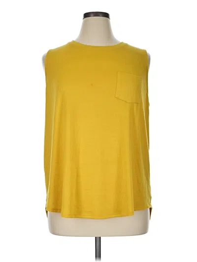 Pre-owned Ava & Viv 3/4 Sleeve T-shirt In Yellow