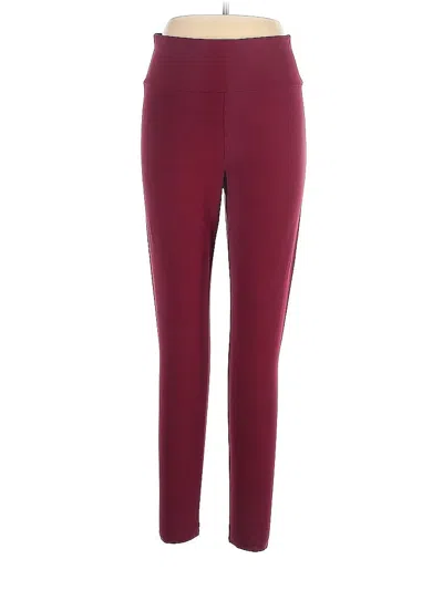 Pre-owned Ava & Viv Active Pants In Burgundy