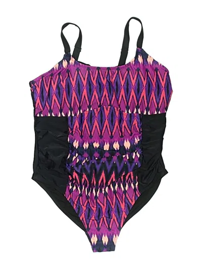 Pre-owned Ava & Viv Bodysuit In Purple