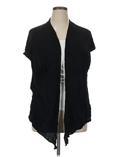 Pre-owned Ava & Viv Cardigan Sweater In Black