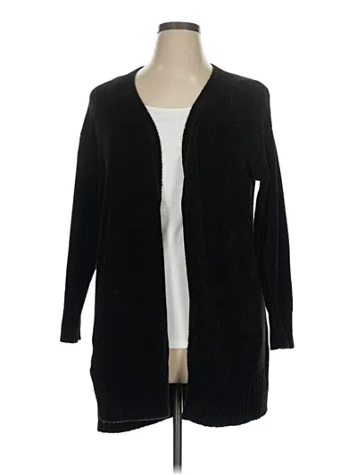 Pre-owned Ava & Viv Cardigan Sweater In Black