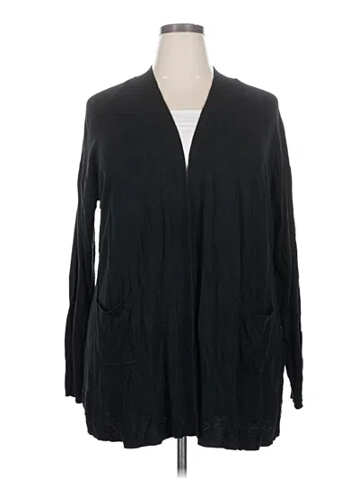 Pre-owned Ava & Viv Cardigan Sweater In Black