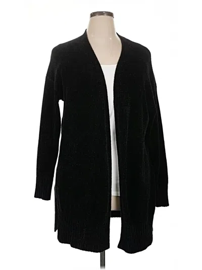 Pre-owned Ava & Viv Cardigan Sweater In Black
