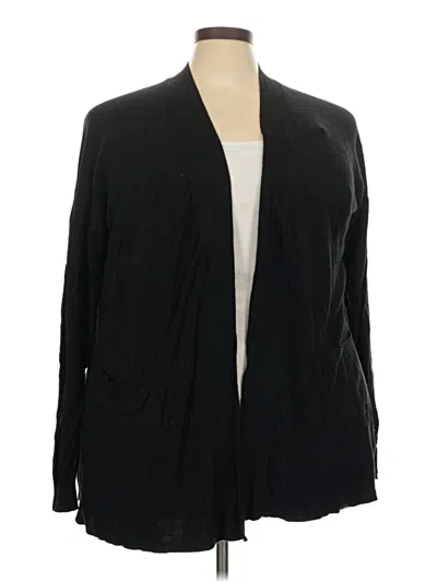 Pre-owned Ava & Viv Cardigan Sweater In Black