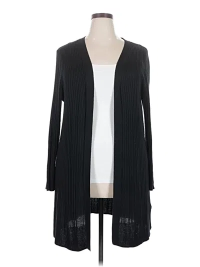 Pre-owned Ava & Viv Cardigan Sweater In Black