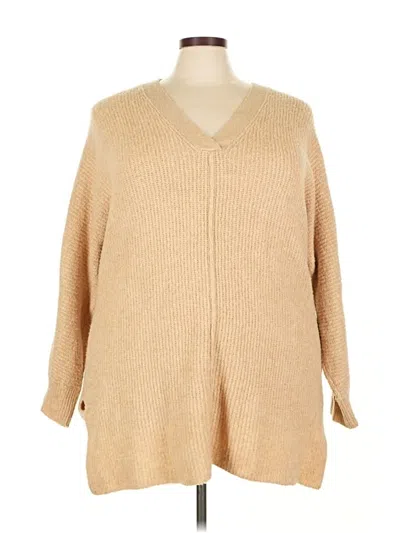 Pre-owned Ava & Viv Cardigan Sweater In Brown