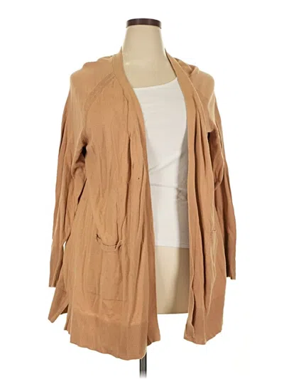 Pre-owned Ava & Viv Cardigan Sweater In Brown