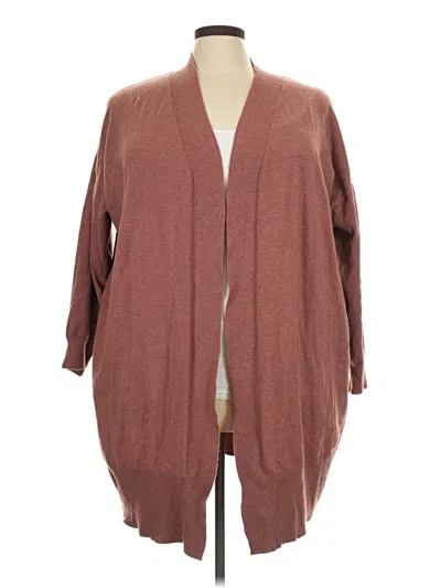 Pre-owned Ava & Viv Cardigan Sweater In Brown