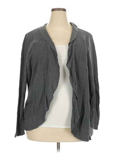 Pre-owned Ava & Viv Cardigan Sweater In Gray
