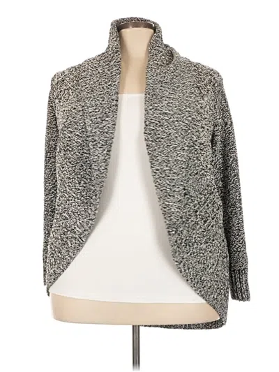 Pre-owned Ava & Viv Cardigan Sweater In Gray