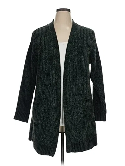 Pre-owned Ava & Viv Cardigan Sweater In Green