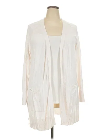 Pre-owned Ava & Viv Cardigan Sweater In Ivory