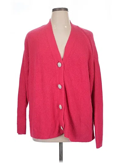 Pre-owned Ava & Viv Cardigan Sweater In Pink