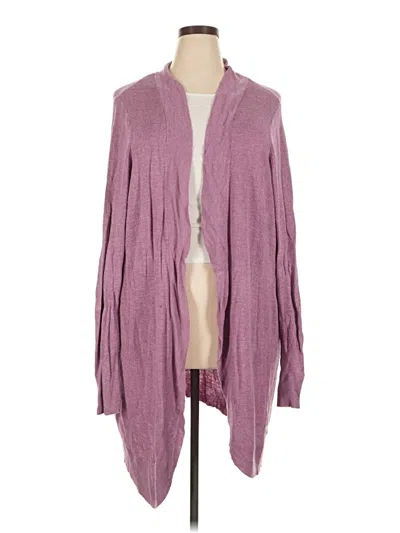 Pre-owned Ava & Viv Cardigan Sweater In Purple