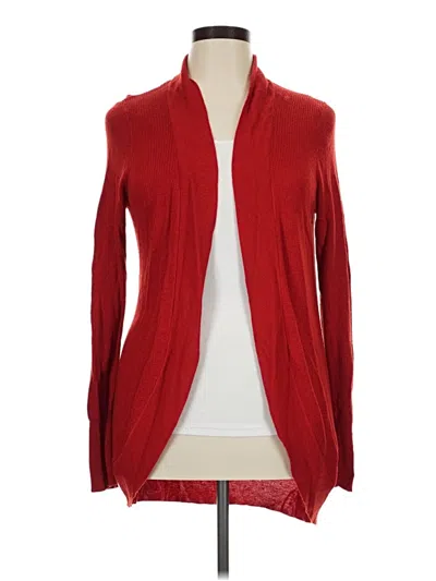 Pre-owned Ava & Viv Cardigan Sweater In Red