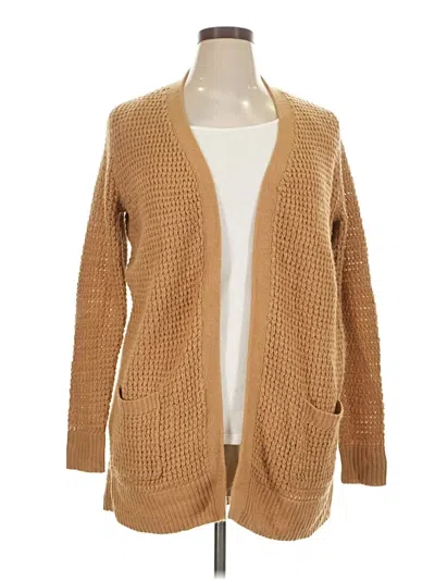 Pre-owned Ava & Viv Cardigan Sweater In Tan