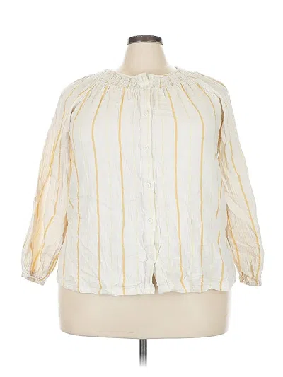 Pre-owned Ava & Viv Cardigan Sweater In White