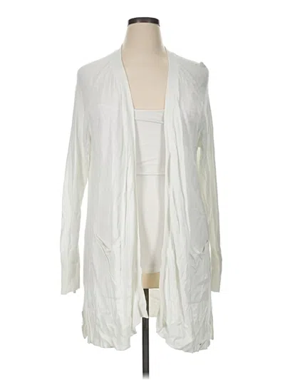Pre-owned Ava & Viv Cardigan Sweater In White
