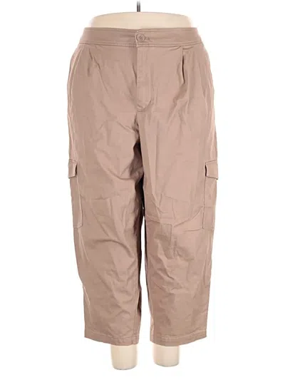 Pre-owned Ava & Viv Cargo Pants In Brown