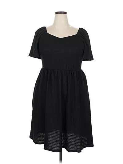 Pre-owned Ava & Viv Casual Dress In Black