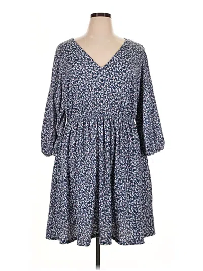 Pre-owned Ava & Viv Casual Dress In Blue
