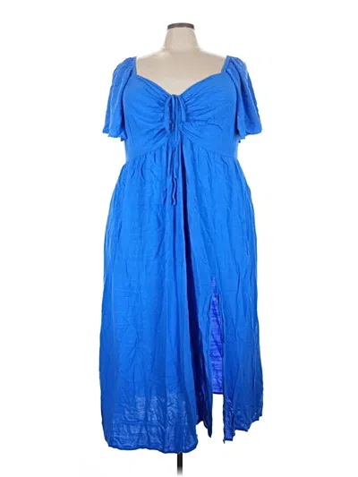 Pre-owned Ava & Viv Casual Dress In Blue
