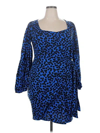 Pre-owned Ava & Viv Casual Dress In Blue