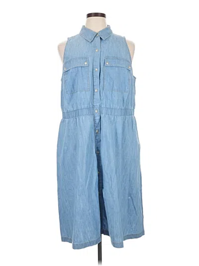 Pre-owned Ava & Viv Casual Dress In Blue