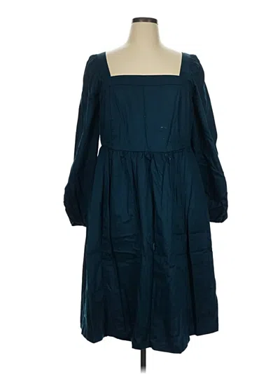 Pre-owned Ava & Viv Casual Dress In Blue