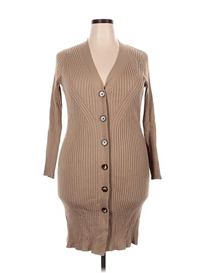 Pre-owned Ava & Viv Casual Dress In Brown