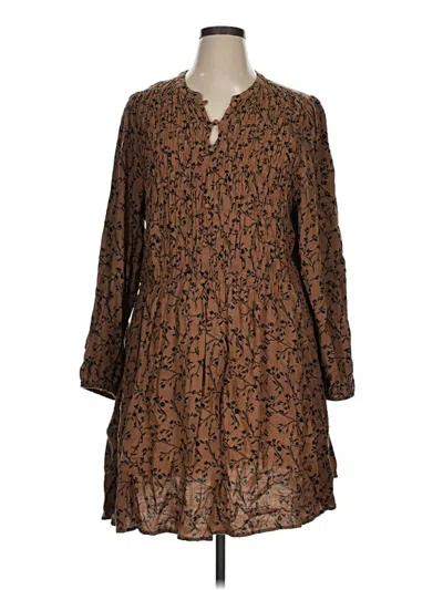 Pre-owned Ava & Viv Casual Dress In Brown