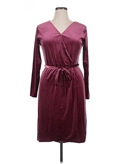 Pre-owned Ava & Viv Casual Dress In Burgundy