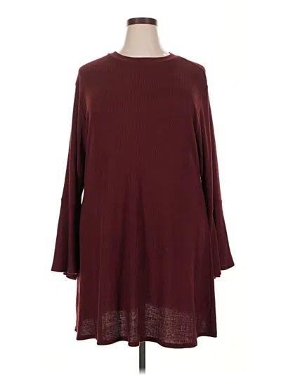 Pre-owned Ava & Viv Casual Dress In Burgundy