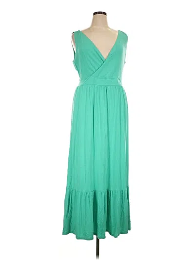 Pre-owned Ava & Viv Casual Dress In Green