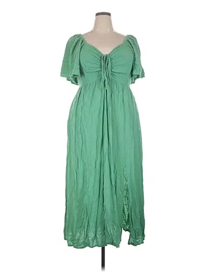 Pre-owned Ava & Viv Casual Dress In Green