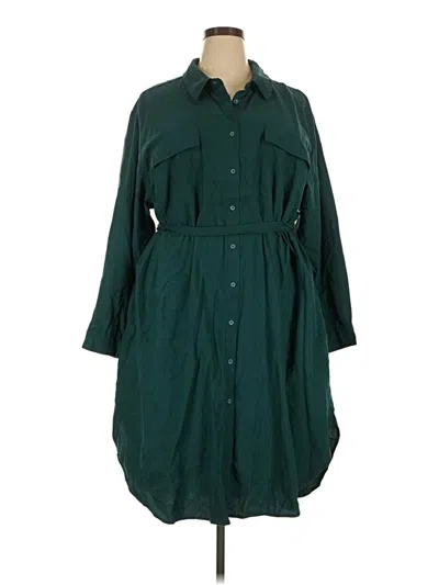 Pre-owned Ava & Viv Casual Dress In Green